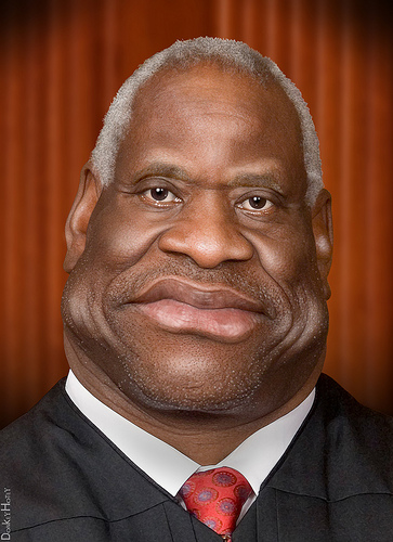 Clarence Thomas - Caricature by DonkeyHotey Supreme Court United States photo