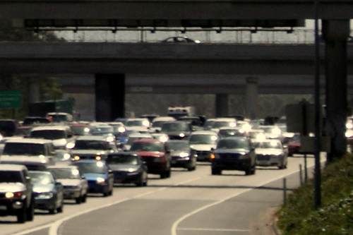 Oncoming traffic by stevebott los angeles traffic photo