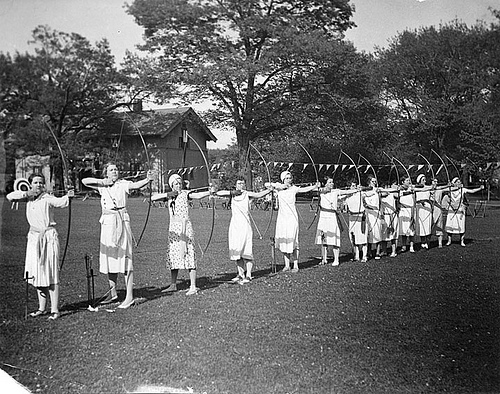 Women's archery by uwdigitalcollections Madison University Wisconsin photo