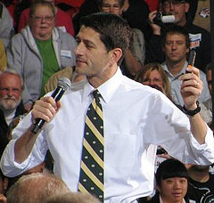 Paul Ryan holds up his cellphone to show that its case is blaze orange and camo. by WisPolitics.com paul ryan photo