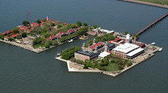 Ellis Island from a helicopter by David Jones ellis island photo