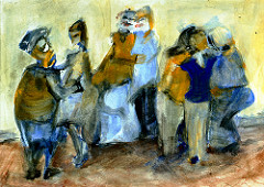 Dancers (folk) by Frédéric Glorieux painting music photo