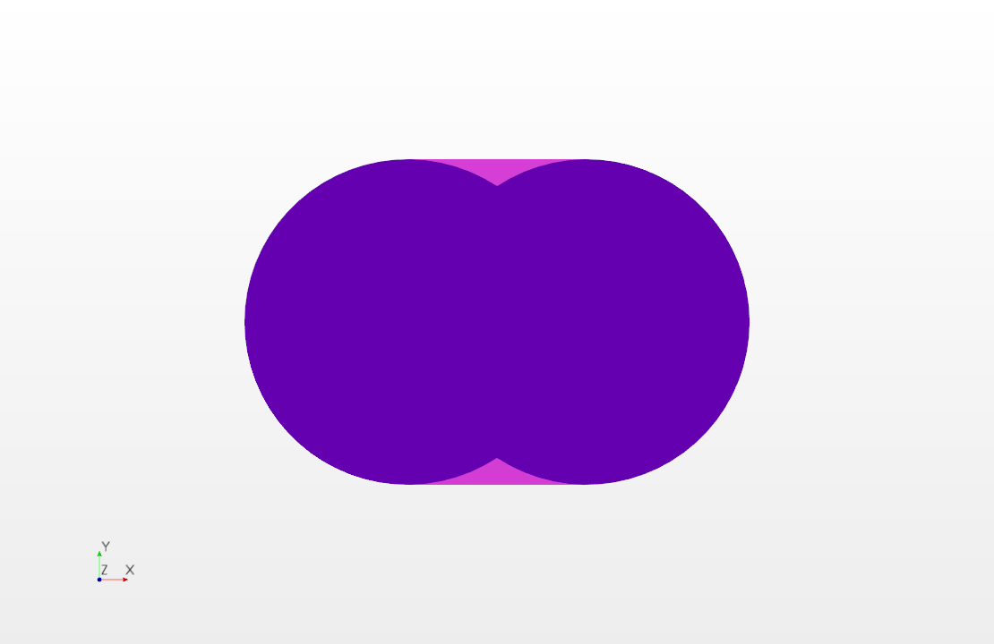 Not really stretched, just two semi-circles connected at the horizontal tangent.