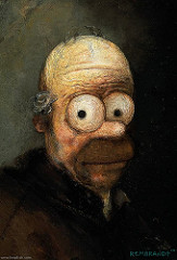 rembrandt's homer by limpfish simpsons photo