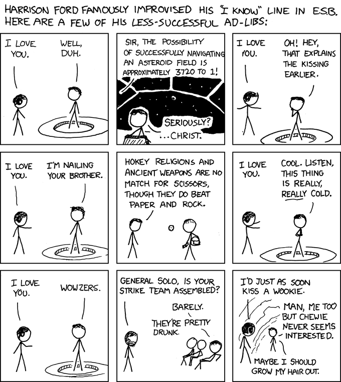 Credit: xkcd - Improvised