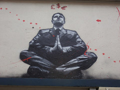 Prière de banquier - banker prayer by Jeanne Menjoulet macron photo
