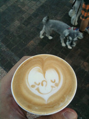 latte art by John Prince from Japan dog coffee photo