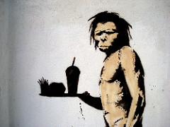 Banksy's caveman by Lord Jim beer photo
