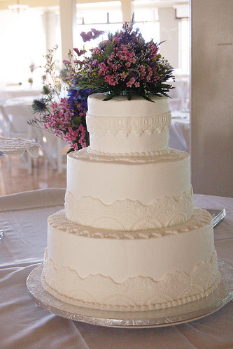 Lace Wedding Cake by Samdogs wedding cake photo