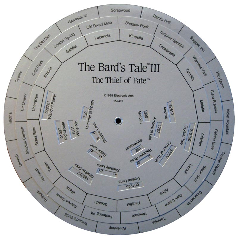 pool of radiance code wheel pdf