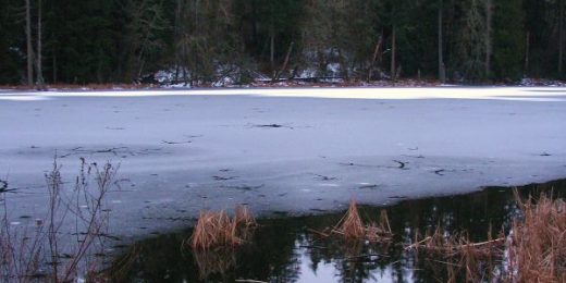 Frozen lake